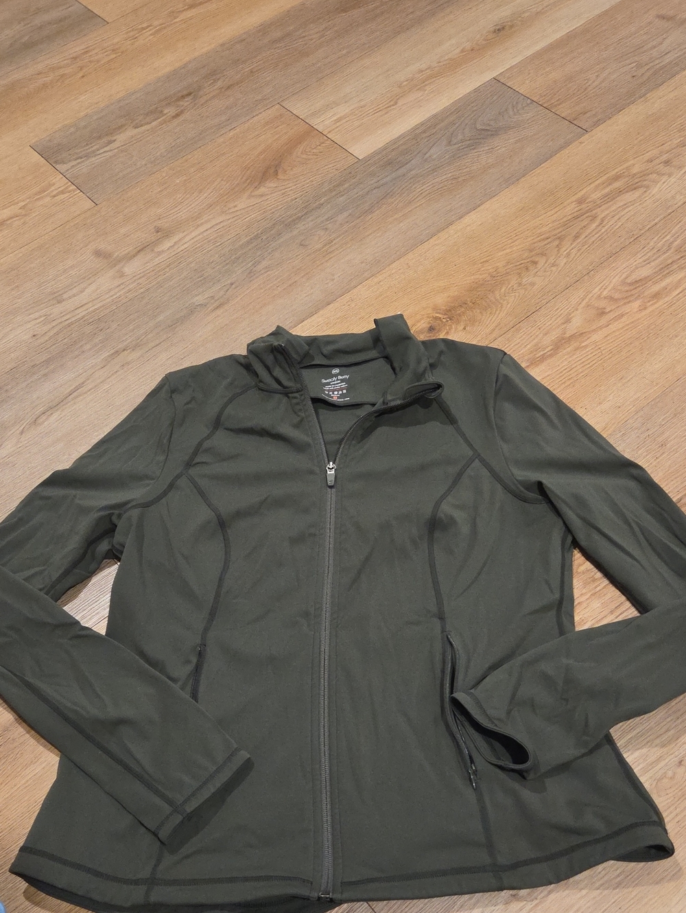 Sweaty Betty Olive Green Performance Zip Jacket